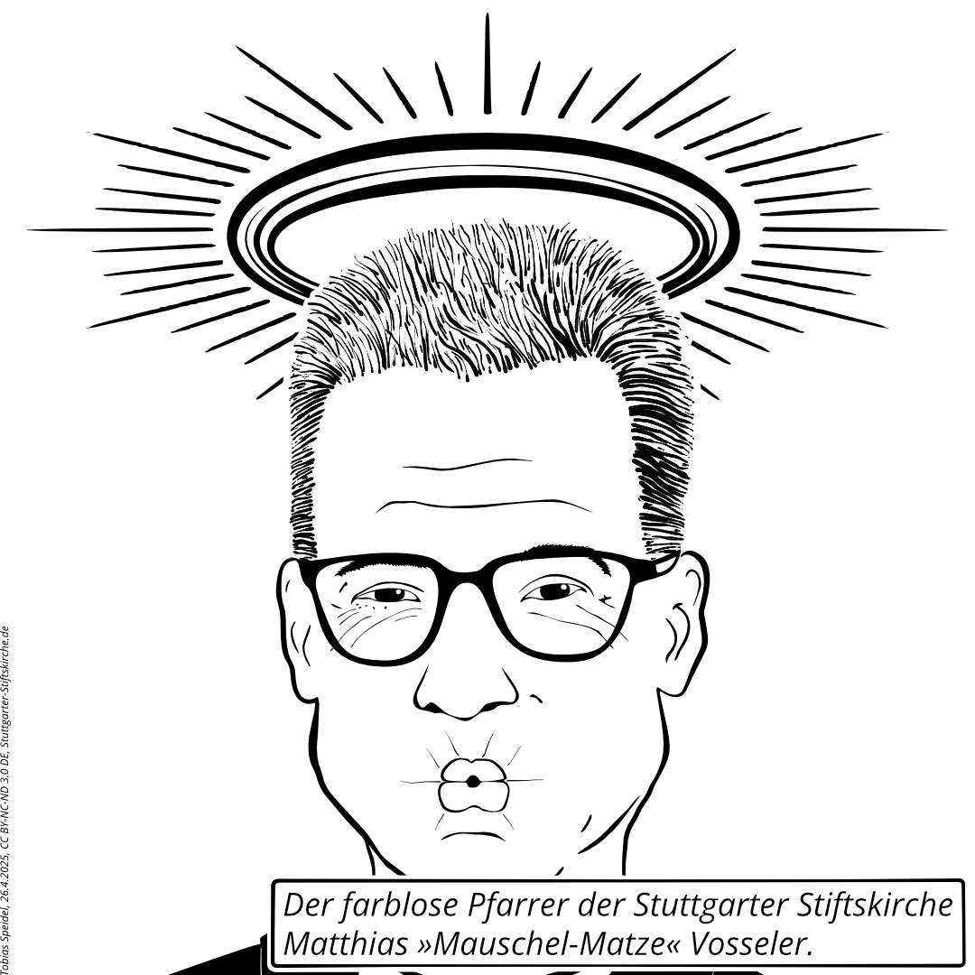 Der Pfarrer der Stuttgarter Stiftskirche Matthias »Mauschel-Matze« Vosseler blickt gleichgültig drein.